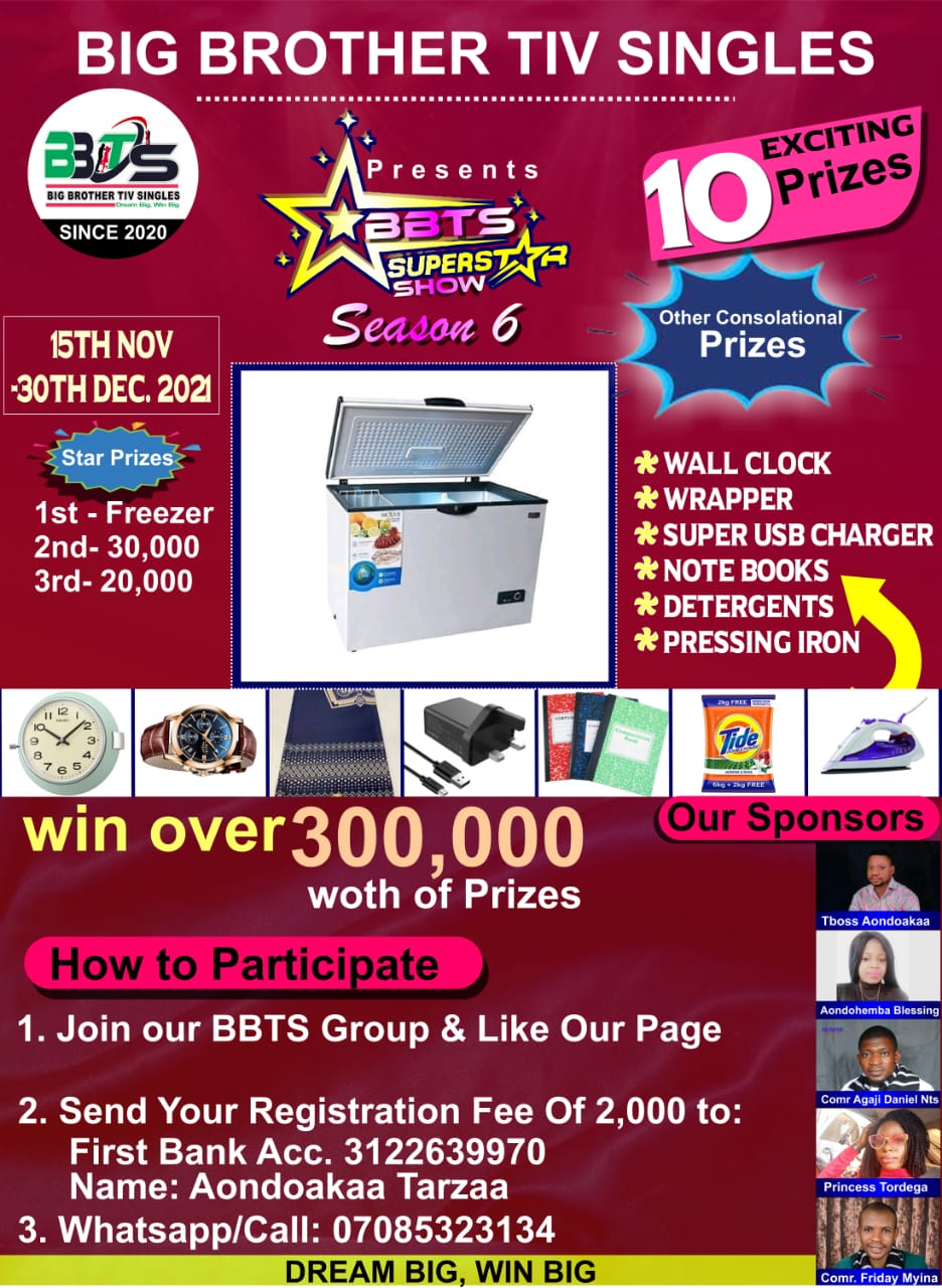 BBTS SUPER STAR SHOW SEASON-6 Voting Contest @ Fetem.com.ng