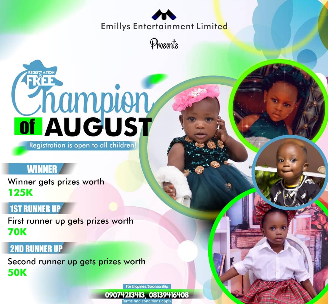 CHAMPIONS OF AUGUST 2021 Voting Contest @ Fetem.com.ng