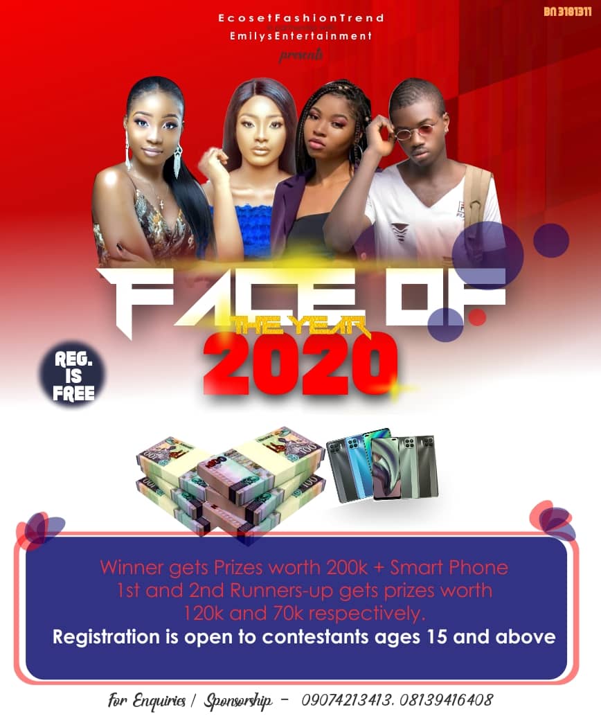 FACE OF THE YEAR ECOSET FASHION 2020 (STAGE 2) Voting Contest @ Fetem.com.ng