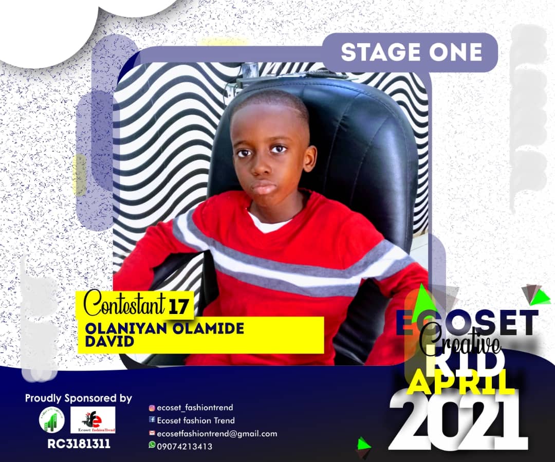 Vote OLANIYAN OLAMIDE in CHAMPIONS KIDS OF APRIL PHOTO CONTEST 1 Voting Contest @ Fetem.com.ng