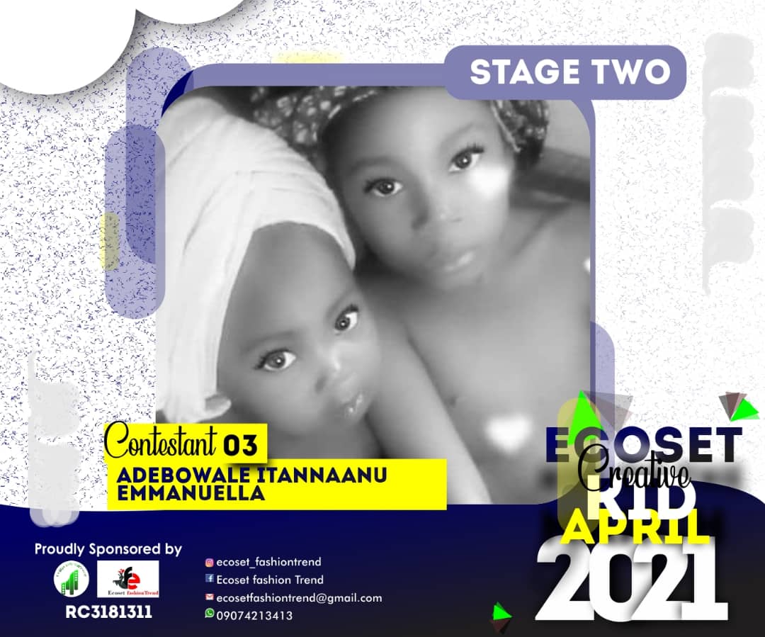 Vote ADEBOWALE	EMMANUELLA ITANNAANU in CHAMPIONS KIDS OF APRIL PHOTO CONTEST 1 Voting Contest @ Fetem.com.ng