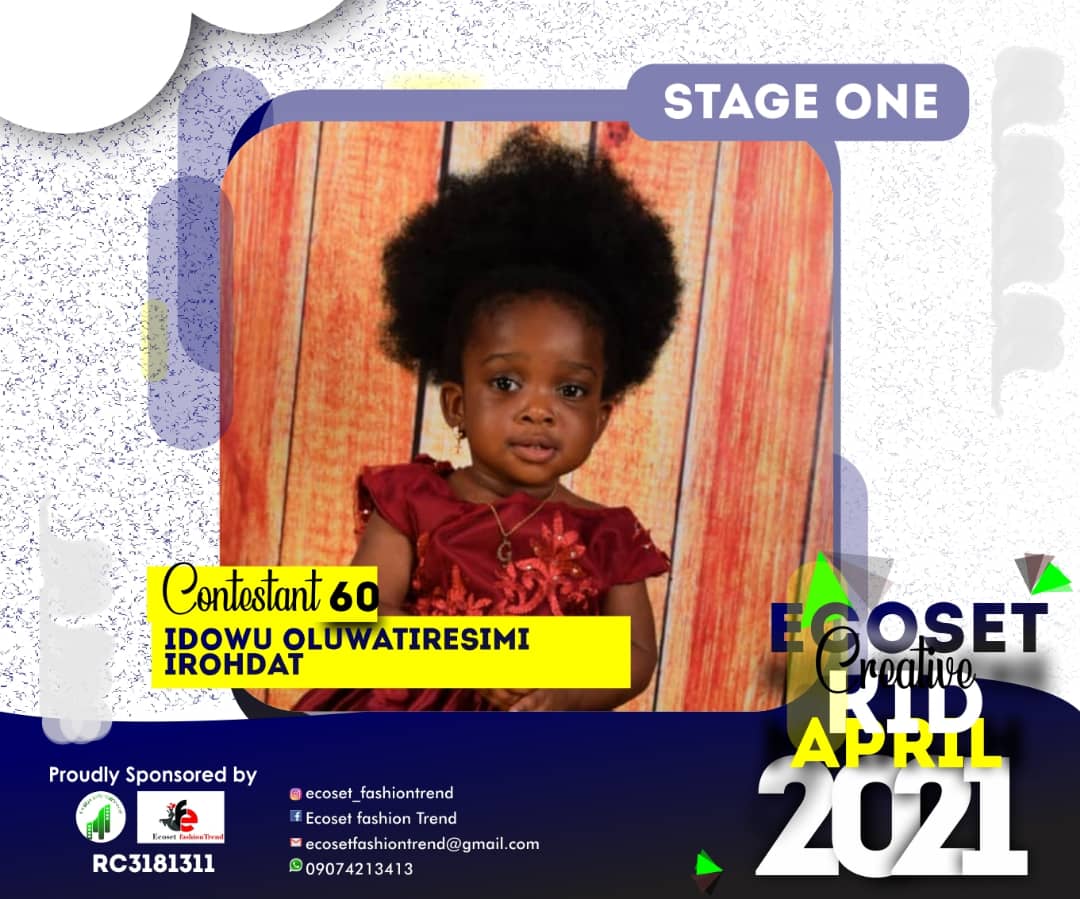 Vote IDOWU	OLUWATIRESIMI IROHDAT in CHAMPIONS KIDS OF APRIL PHOTO CONTEST 1 Voting Contest @ Fetem.com.ng