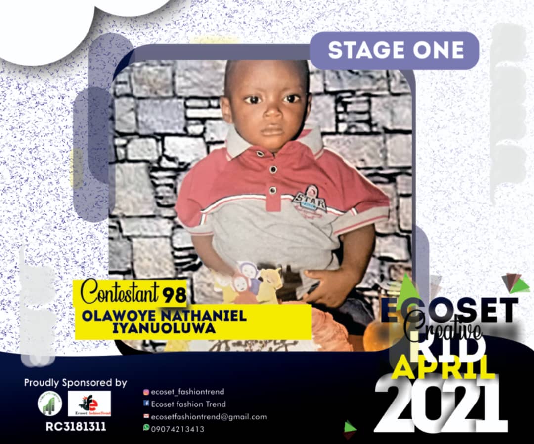 Vote OLAWOYE	NATHANIEL IYANUOLUWA in CHAMPIONS KIDS OF APRIL PHOTO CONTEST 1 Voting Contest @ Fetem.com.ng