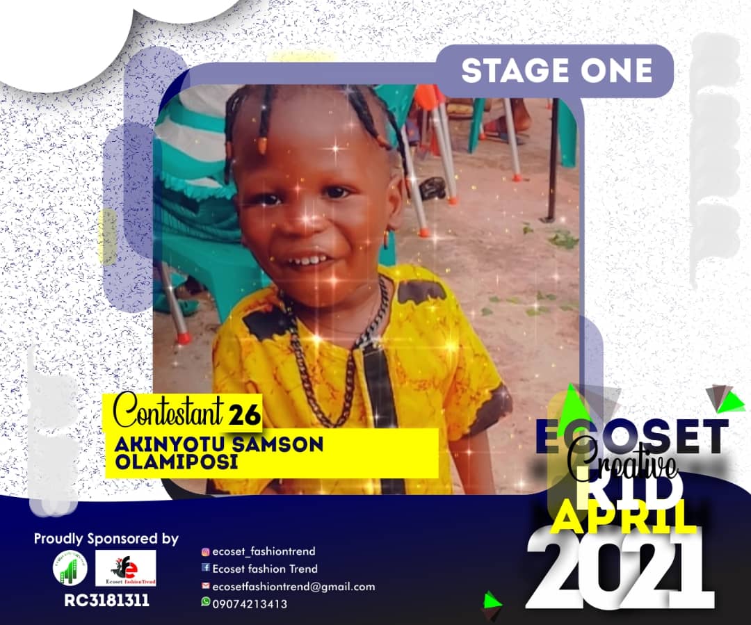 Vote AKINYOTU	SAMSON OLAMIPOSI in CHAMPIONS KIDS OF APRIL PHOTO CONTEST 1 Voting Contest @ Fetem.com.ng