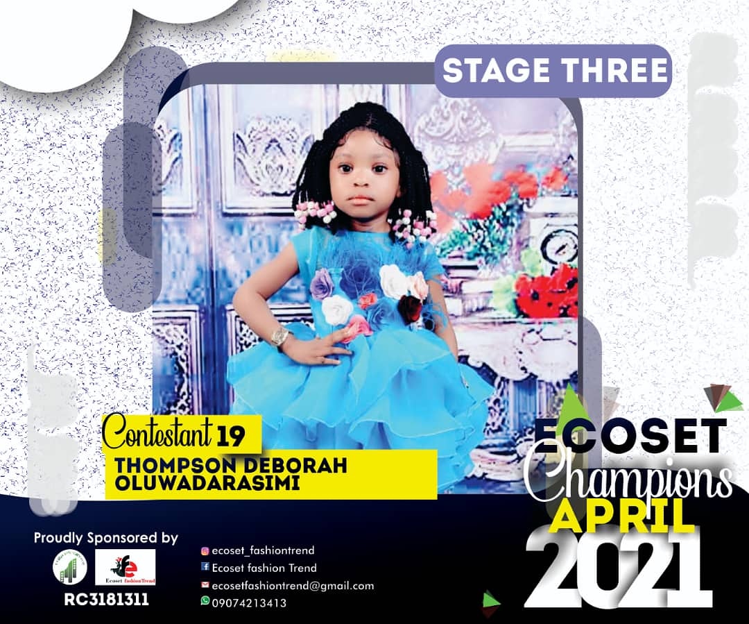 Vote THOMPSON	DEBORAH OLUWADARASIMI in CHAMPIONS KIDS OF APRIL PHOTO CONTEST 1 Voting Contest @ Fetem.com.ng