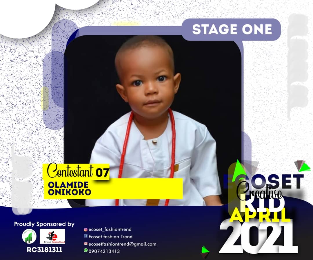 Vote OLAMIDE ONIKOKO in CHAMPIONS KIDS OF APRIL PHOTO CONTEST 1 Voting Contest @ Fetem.com.ng