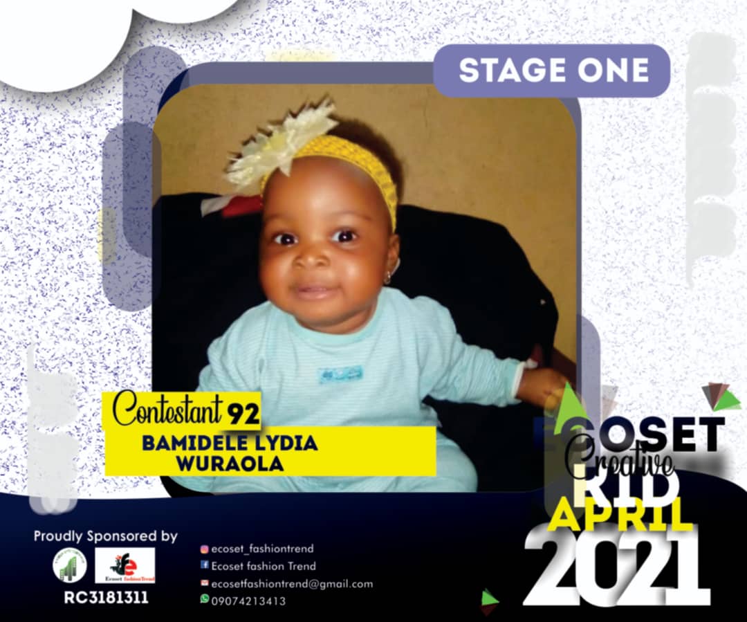 Vote BAMIDELE	LYDIA WURAOLA in CHAMPIONS KIDS OF APRIL PHOTO CONTEST 1 Voting Contest @ Fetem.com.ng