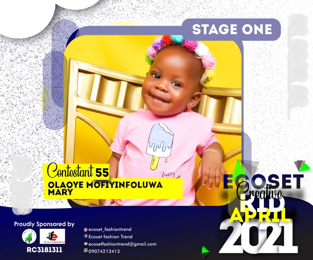 Vote OLAOYE	MOFIYINFOLUWA MARY in CHAMPIONS KIDS OF APRIL PHOTO CONTEST 1 Voting Contest @ Fetem.com.ng