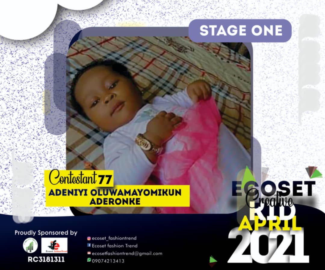 Vote ADENIYI	OLUWAMAYOMIKUN ADERONKE in CHAMPIONS KIDS OF APRIL PHOTO CONTEST 1 Voting Contest @ Fetem.com.ng