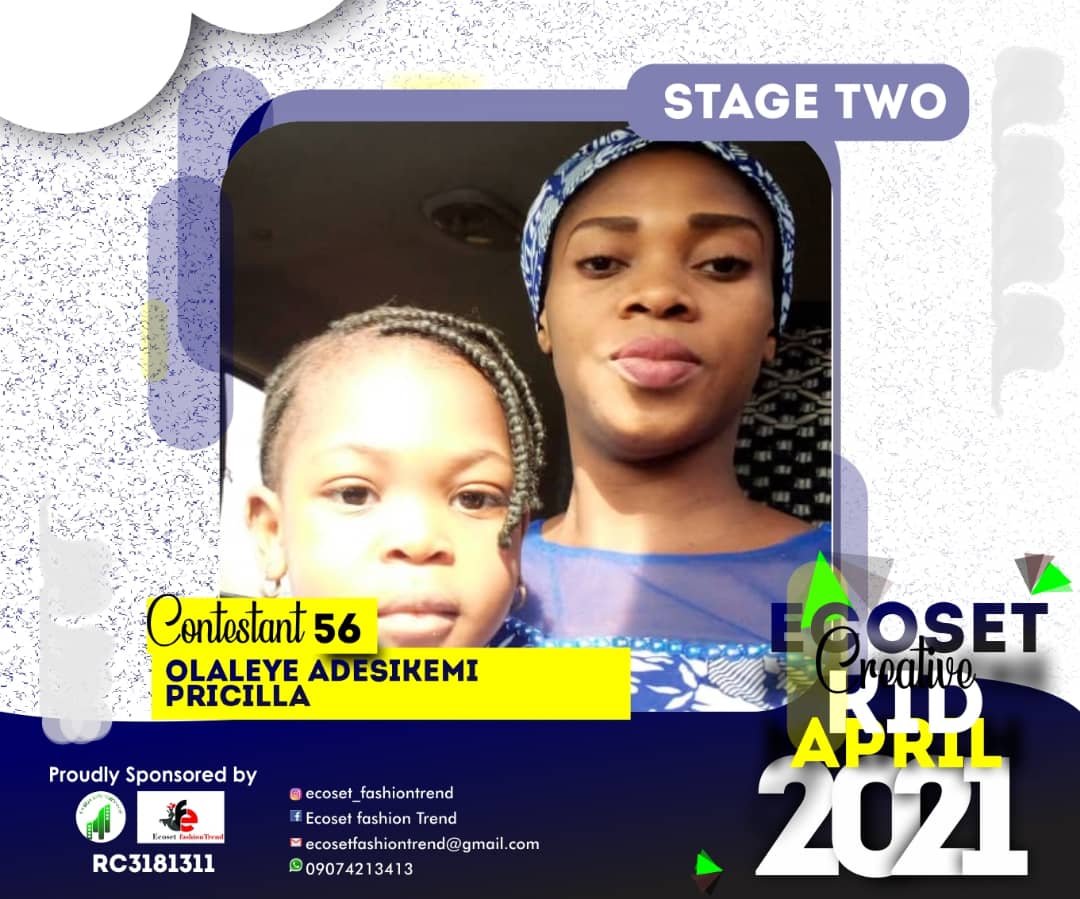 Vote OLALEYE	ADESIKEMI PRISCILLA in CHAMPIONS KIDS OF APRIL PHOTO CONTEST 1 Voting Contest @ Fetem.com.ng