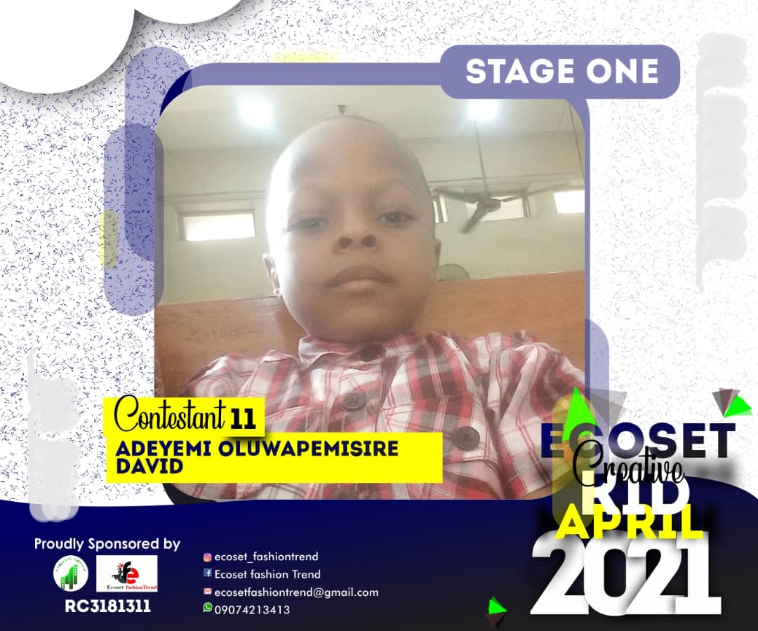 Vote ADEYEMI	OLUWAPEMISIRE DAVID in CHAMPIONS KIDS OF APRIL PHOTO CONTEST 1 Voting Contest @ Fetem.com.ng