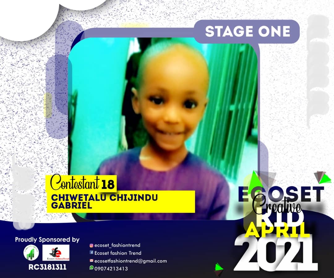 Vote CHIWETALU	CHIJINDU GABRIEL in CHAMPIONS KIDS OF APRIL PHOTO CONTEST 1 Voting Contest @ Fetem.com.ng