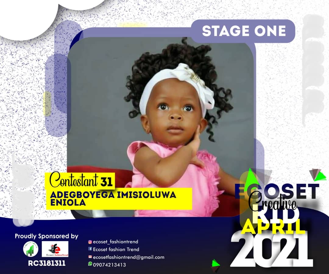 Vote ADEGBOYEGA	IMISIOLUWA ENIOLA in CHAMPIONS KIDS OF APRIL PHOTO CONTEST 1 Voting Contest @ Fetem.com.ng