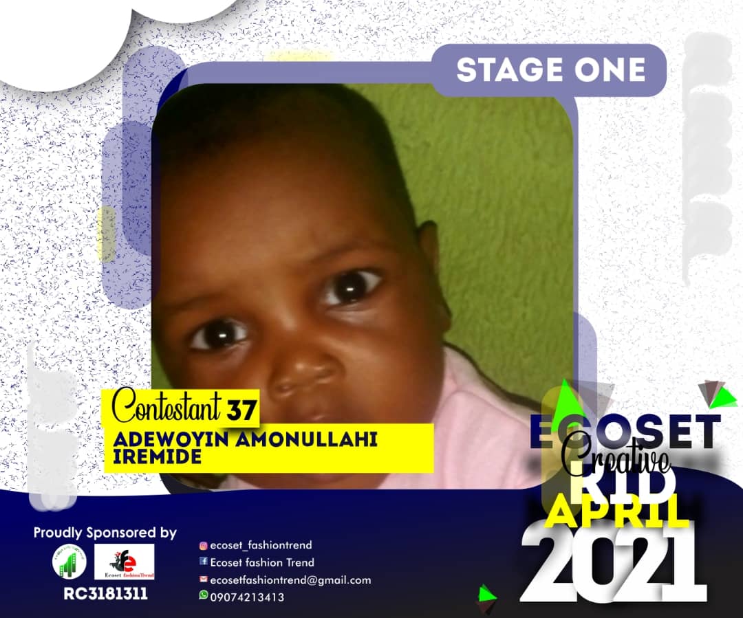 Vote ADEWOYIN	AMONULLAHI IREMIDE in CHAMPIONS KIDS OF APRIL PHOTO CONTEST 1 Voting Contest @ Fetem.com.ng