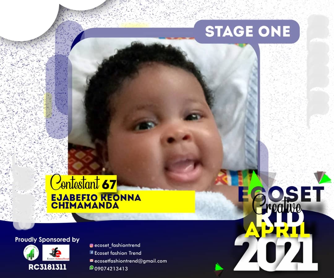 Vote EJABEFIO	KEONNA CHIMAMANDA in CHAMPIONS KIDS OF APRIL PHOTO CONTEST 1 Voting Contest @ Fetem.com.ng