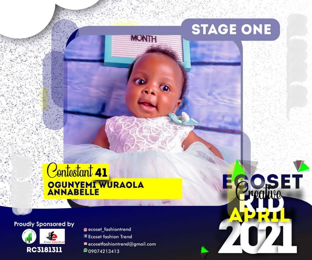 Vote OGUNYEMI	WURAOLA ANNABELLE in CHAMPIONS KIDS OF APRIL PHOTO CONTEST 1 Voting Contest @ Fetem.com.ng