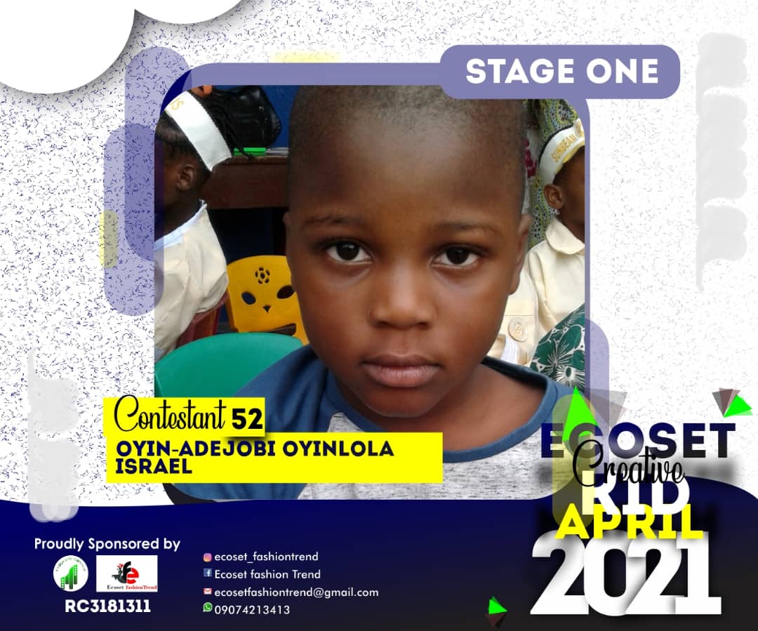 Vote OYIN-ADEJOBI	OYINLOLA ISRAEL in CHAMPIONS KIDS OF APRIL PHOTO CONTEST 1 Voting Contest @ Fetem.com.ng