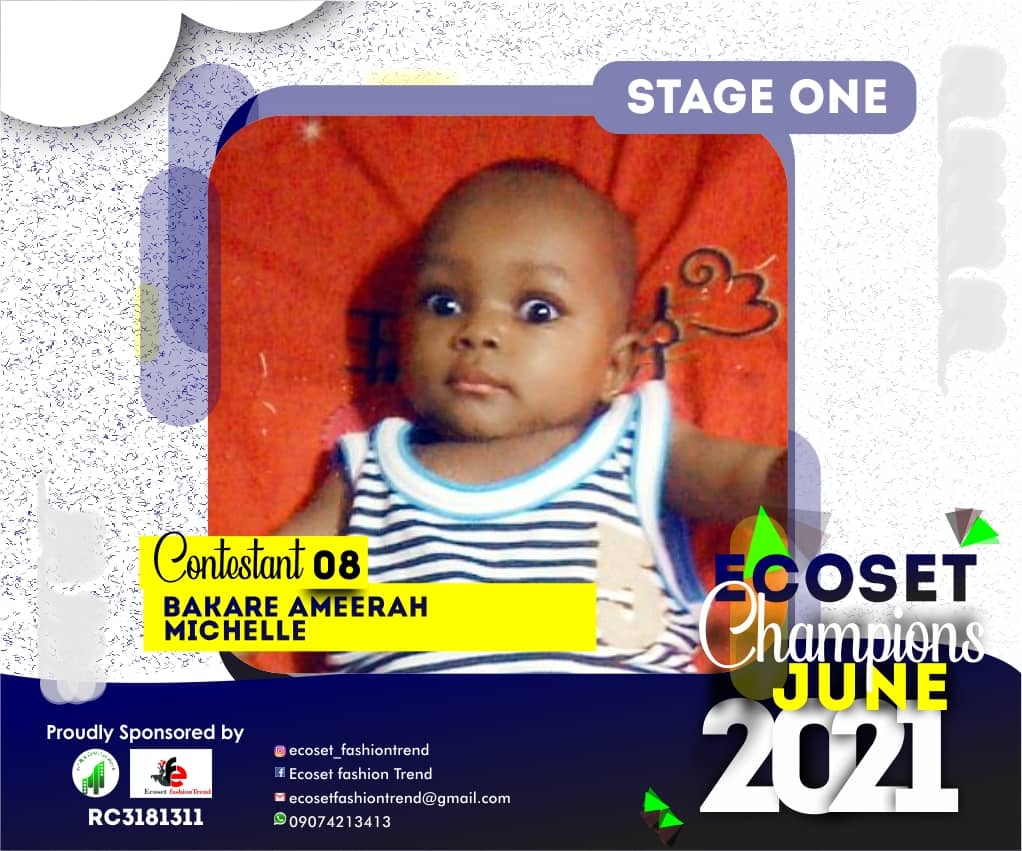 Vote BAKARE	AMEERAH MICHELLE in ECOSET CAMPIONS OF JUNE Voting Contest @ Fetem.com.ng