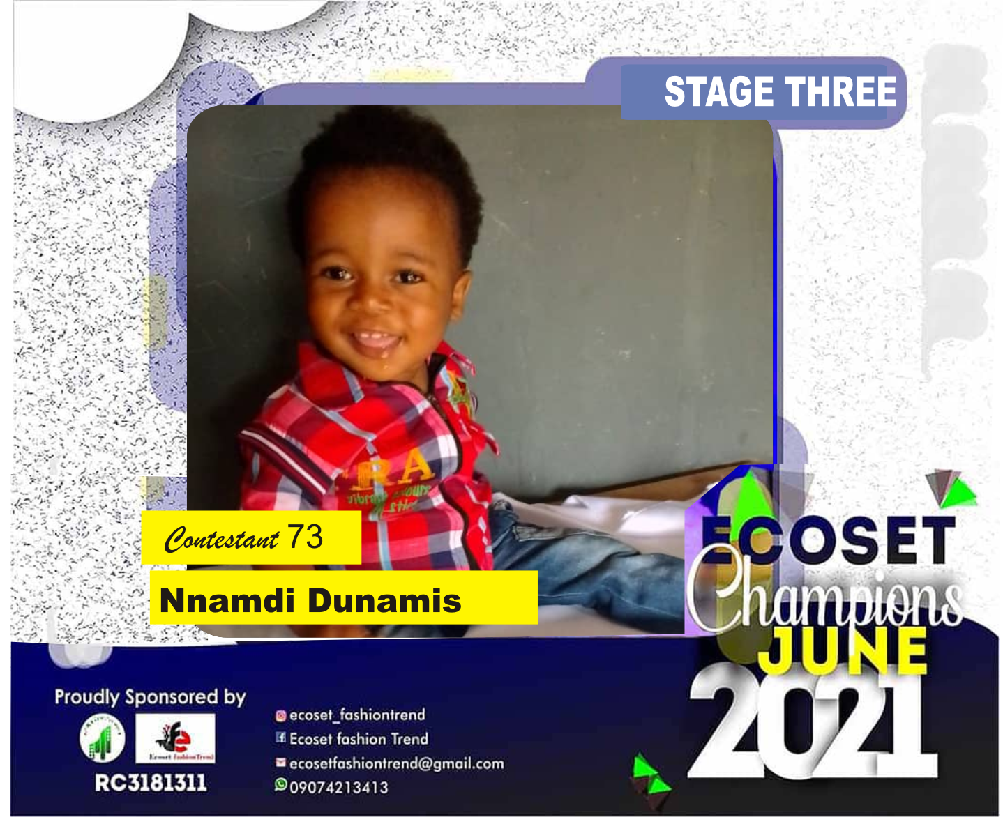 Vote NNAMDI DUNAMIS in ECOSET CAMPIONS OF JUNE Voting Contest @ Fetem.com.ng