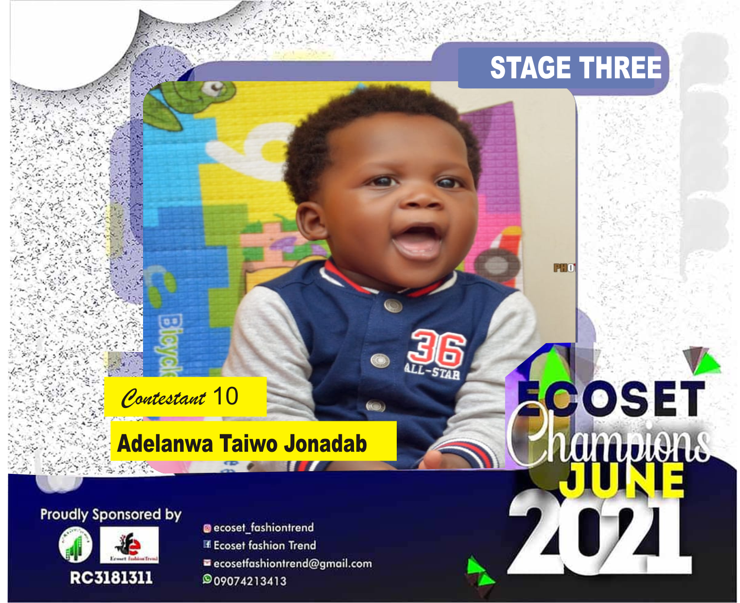 Vote ADELANWA	TAIWO JONADAB in ECOSET CAMPIONS OF JUNE Voting Contest @ Fetem.com.ng