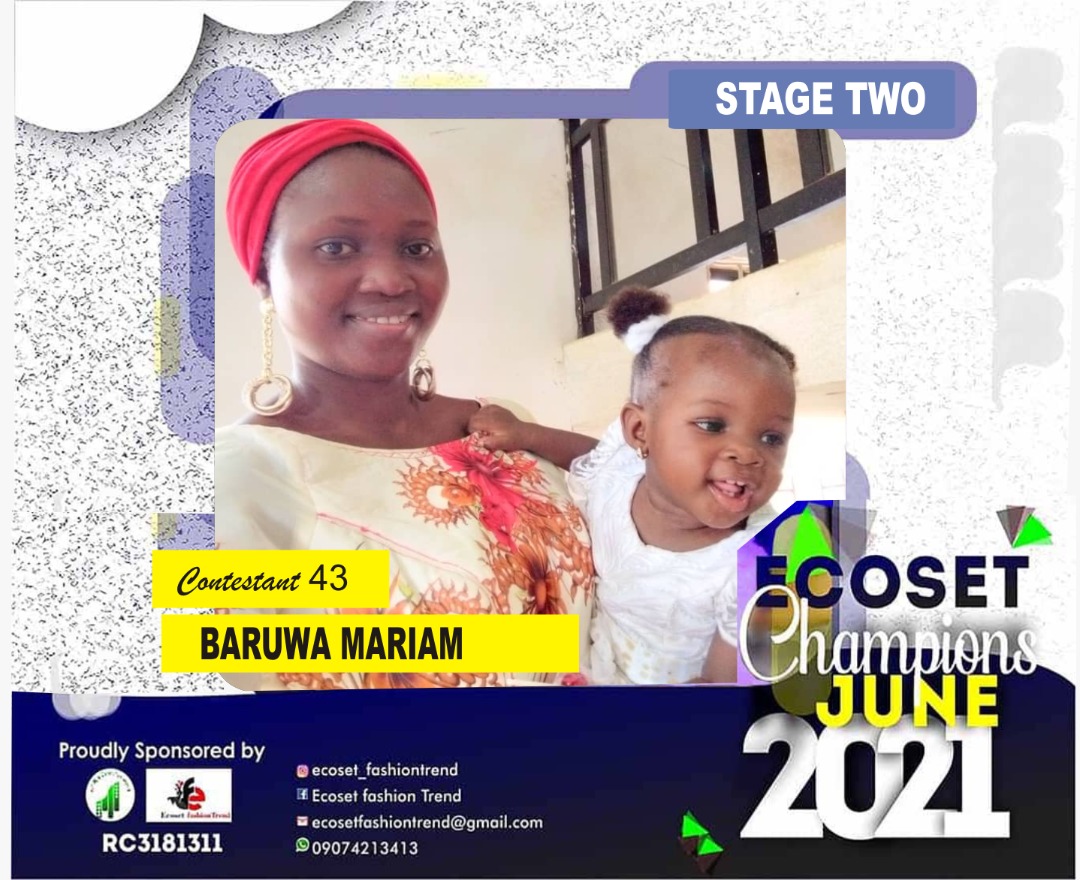 Vote BARUWA MARIAM in ECOSET CAMPIONS OF JUNE Voting Contest @ Fetem.com.ng