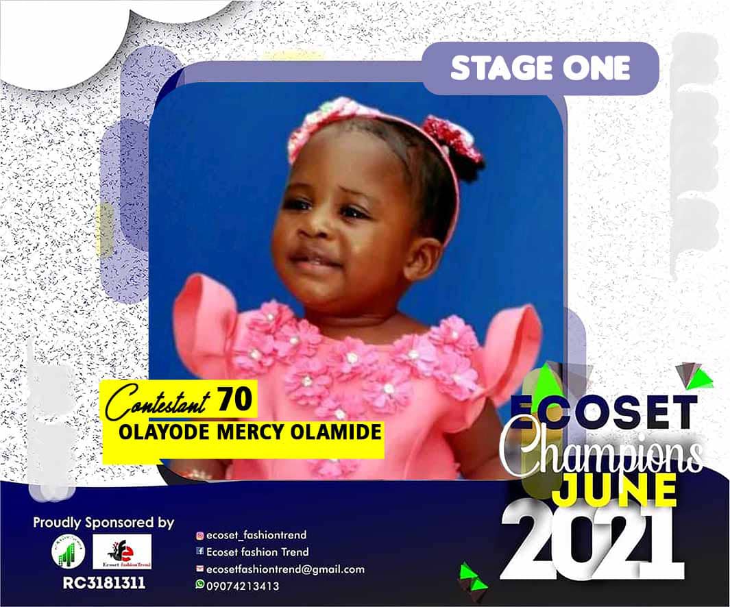 Vote OLAYODE	MERCY OLAMIDE in ECOSET CAMPIONS OF JUNE Voting Contest @ Fetem.com.ng