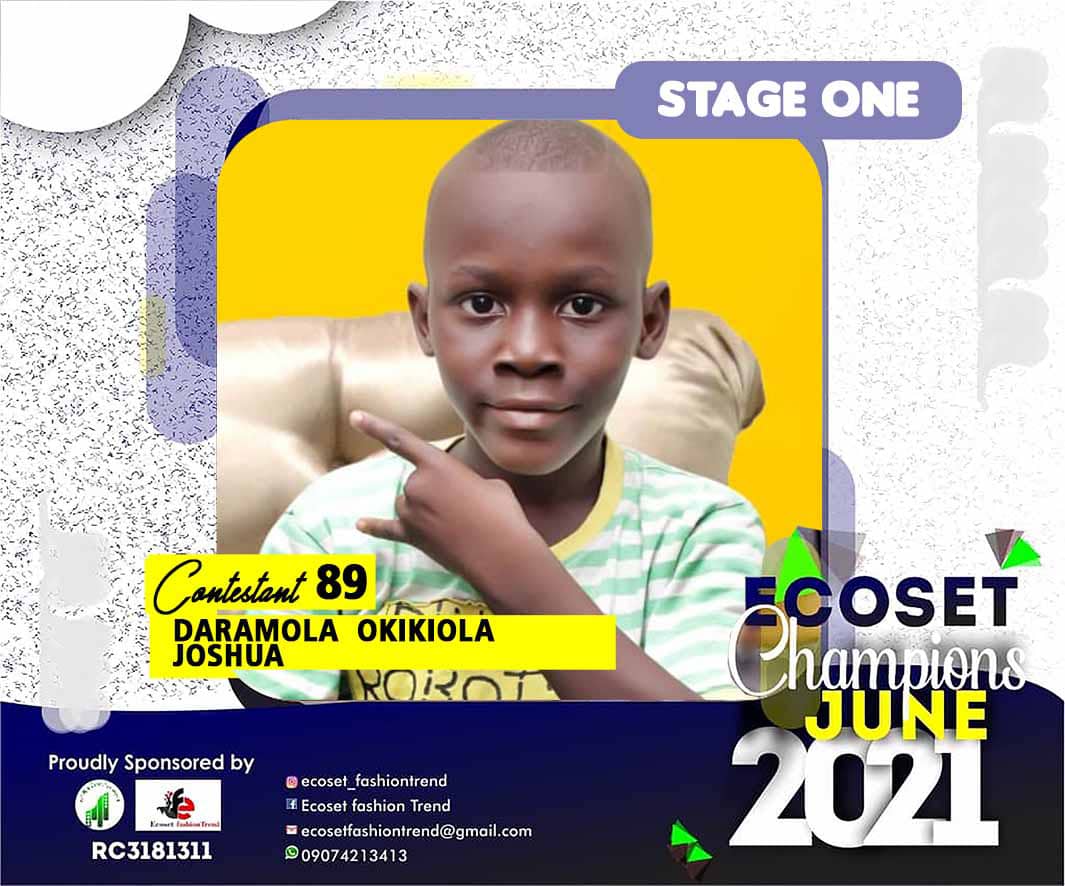 Vote DARAMOLA	OKIKIOLA JOSHUA in ECOSET CAMPIONS OF JUNE Voting Contest @ Fetem.com.ng