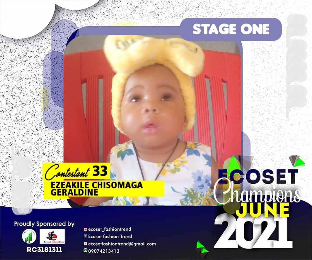 Vote EZEAKILE	CHISOMAGA GERALDINE in ECOSET CAMPIONS OF JUNE Voting Contest @ Fetem.com.ng