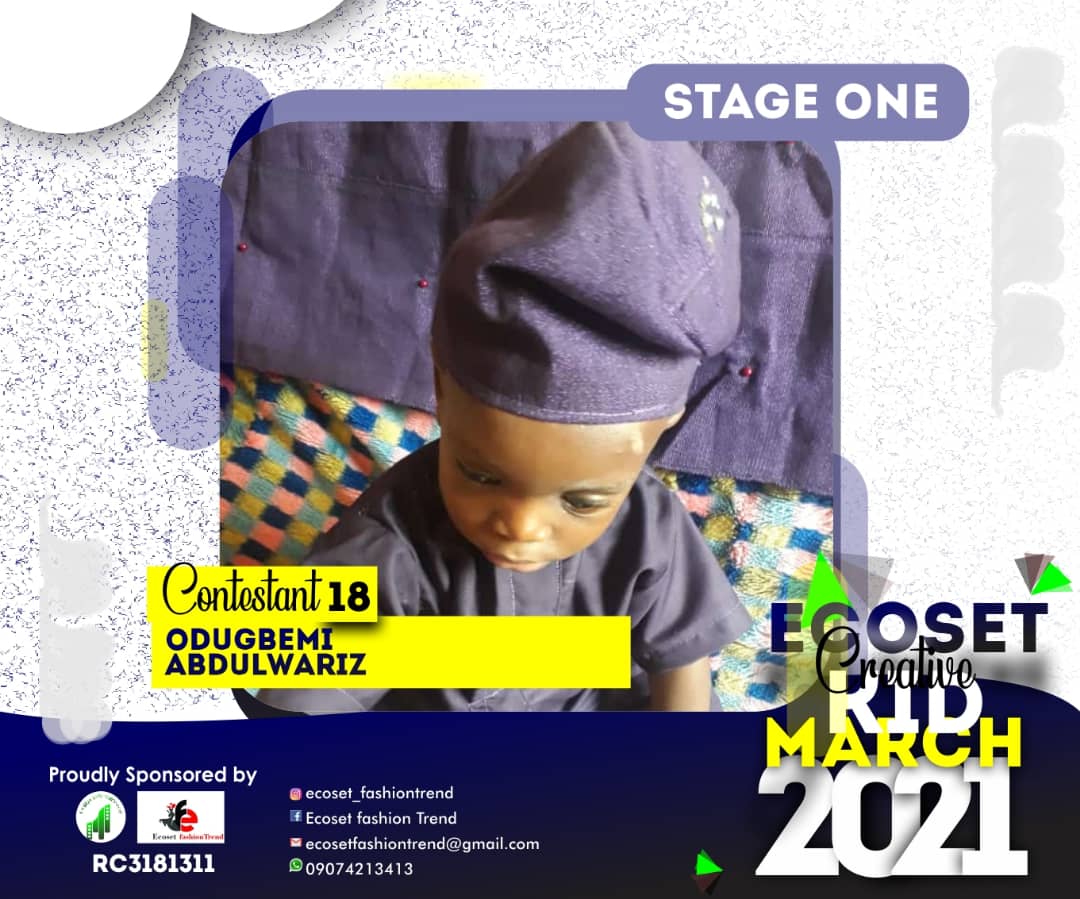 Vote ODUGBEMI ABDULWARIZ in CREATIVE KIDS OF MARCH PHOTO CONTEST Voting Contest @ Fetem.com.ng