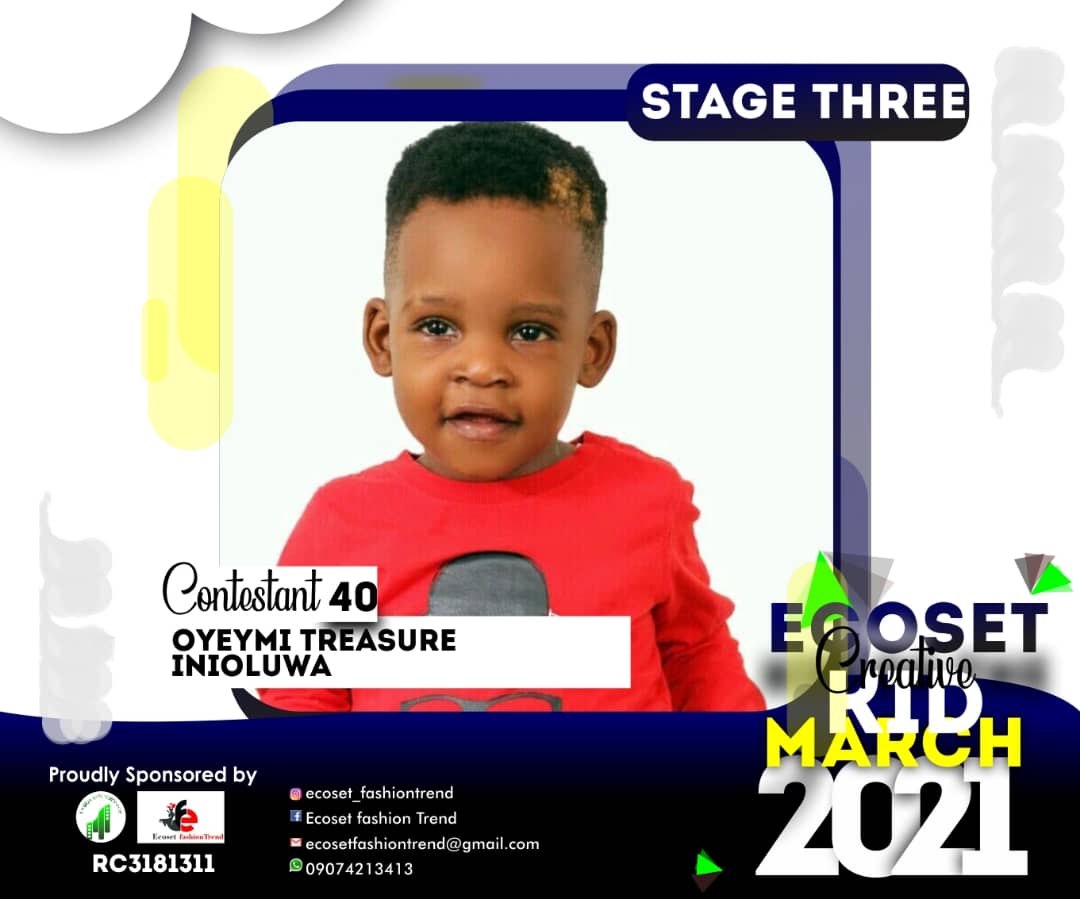 Vote OYEYEMI	TREASURE INIOLUWA in CREATIVE KIDS OF MARCH PHOTO CONTEST Voting Contest @ Fetem.com.ng