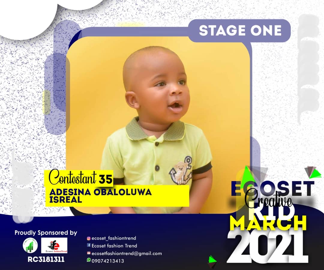 Vote ADESINA	OBALOLUWA ISREAL in CREATIVE KIDS OF MARCH PHOTO CONTEST Voting Contest @ Fetem.com.ng