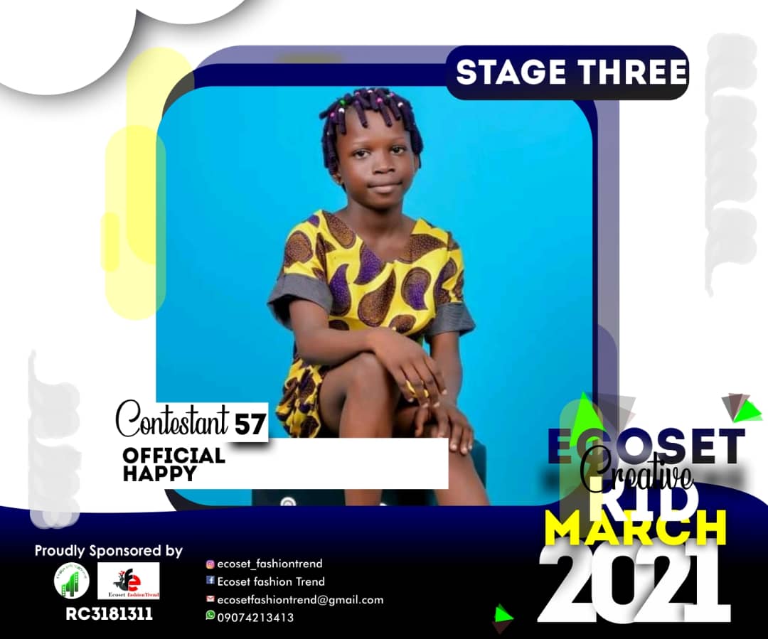 Vote OFFICIAL HAPPY in CREATIVE KIDS OF MARCH PHOTO CONTEST Voting Contest @ Fetem.com.ng