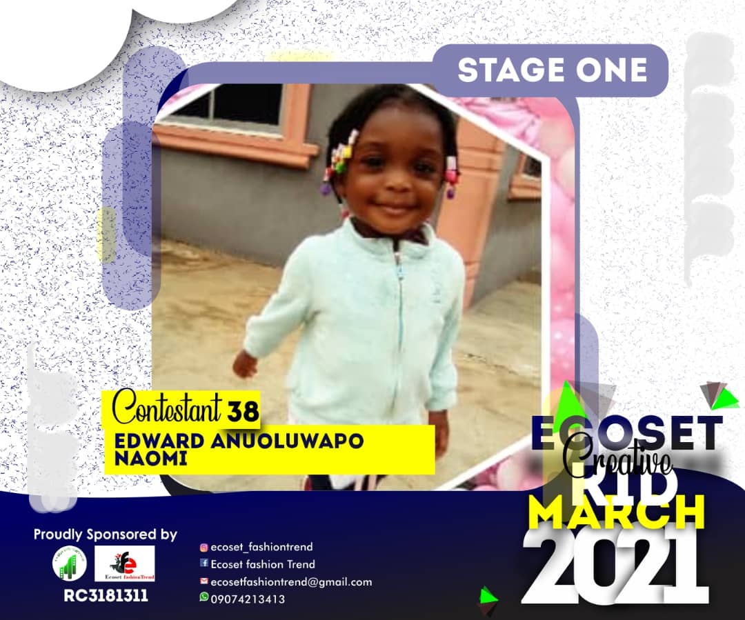 Vote EDWARD	ANUOLUWAPO NAOMI in CREATIVE KIDS OF MARCH PHOTO CONTEST Voting Contest @ Fetem.com.ng