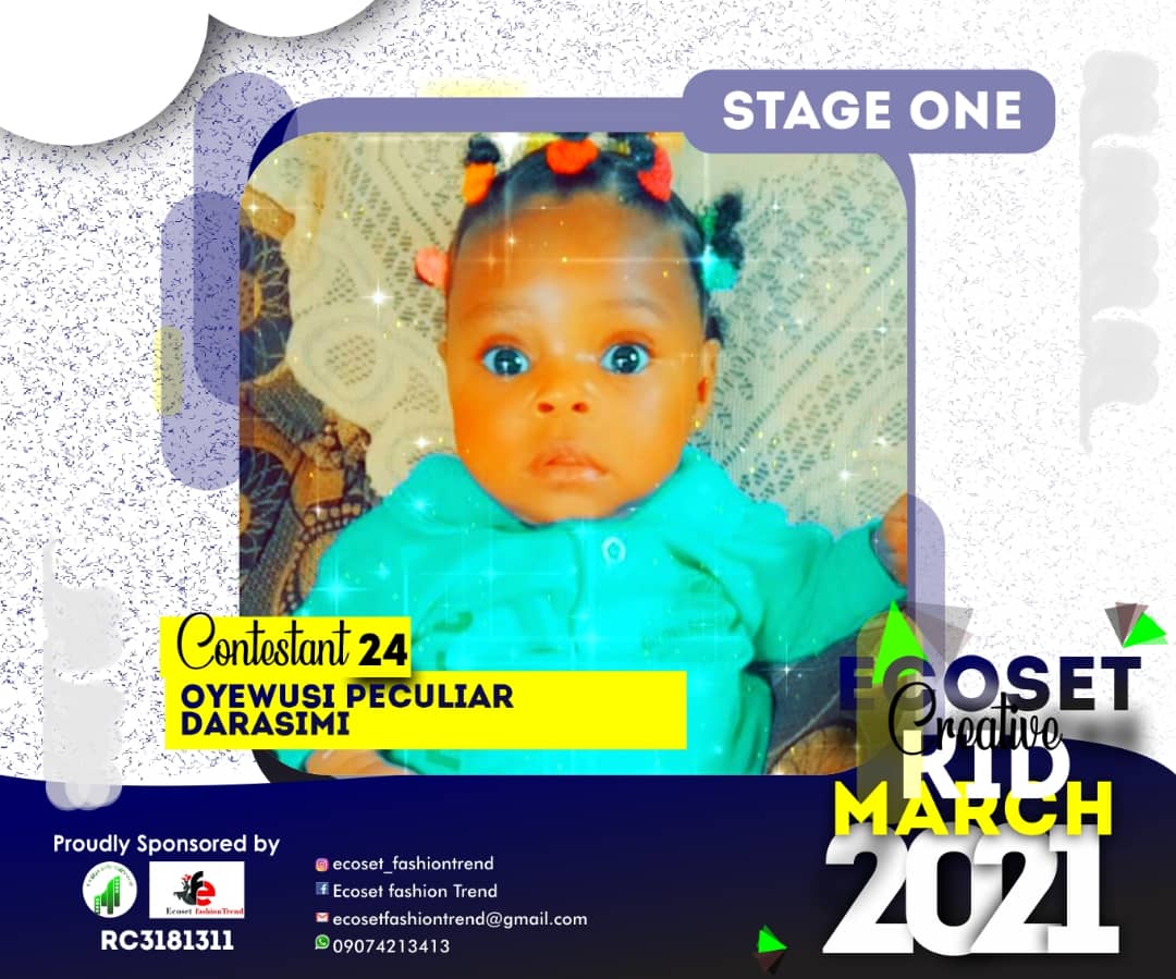 Vote OYEWUSI	PECULIAR DARASIMI in CREATIVE KIDS OF MARCH PHOTO CONTEST Voting Contest @ Fetem.com.ng