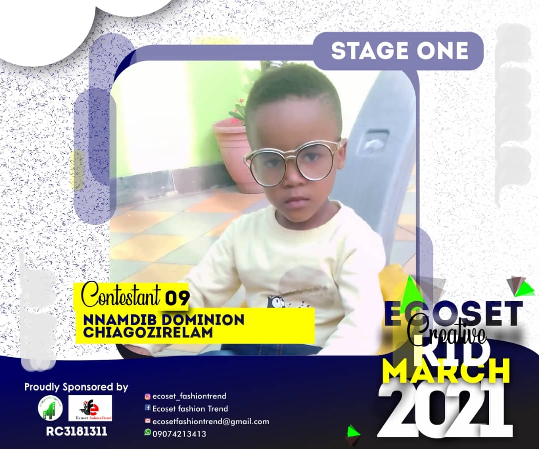 Vote NNAMDI	DOMINION CHIAGOZIRELAM in CREATIVE KIDS OF MARCH PHOTO CONTEST Voting Contest @ Fetem.com.ng