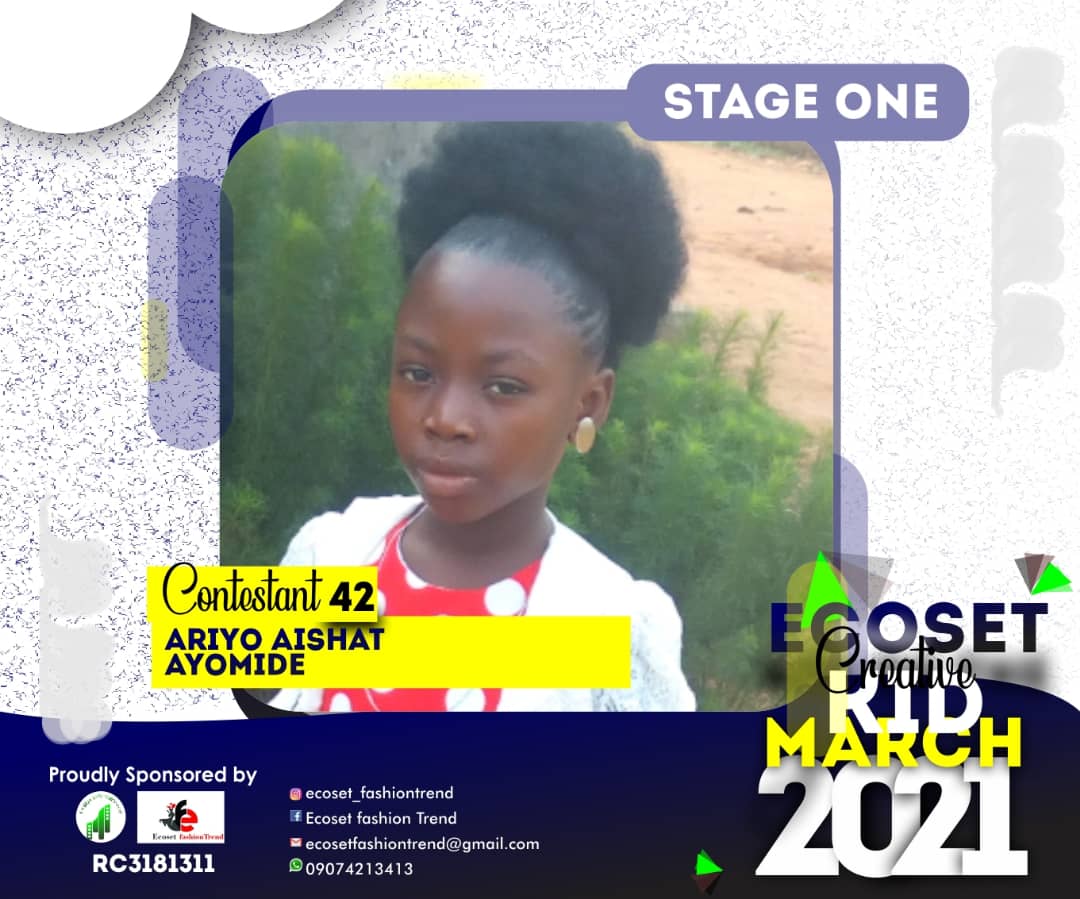 Vote ARIYO		AISHAT AYOMIDE in CREATIVE KIDS OF MARCH PHOTO CONTEST Voting Contest @ Fetem.com.ng