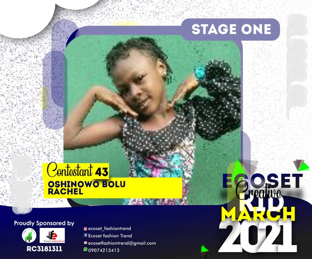 Vote OSHINOWO	BOLU RACHEL in CREATIVE KIDS OF MARCH PHOTO CONTEST Voting Contest @ Fetem.com.ng