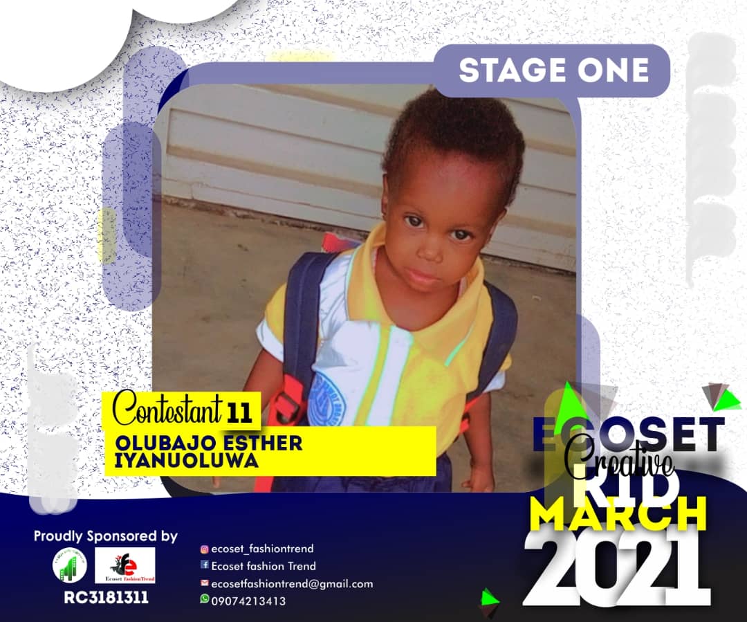 Vote OLUBAJO	ESTHER IYANUOLUWA in CREATIVE KIDS OF MARCH PHOTO CONTEST Voting Contest @ Fetem.com.ng