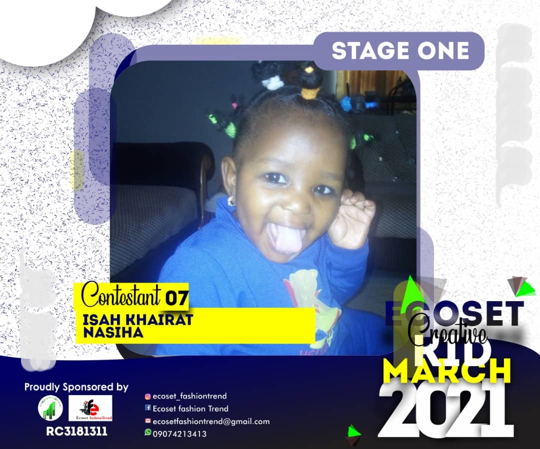 Vote ISAH	KHAIRAT NASIHA in CREATIVE KIDS OF MARCH PHOTO CONTEST Voting Contest @ Fetem.com.ng