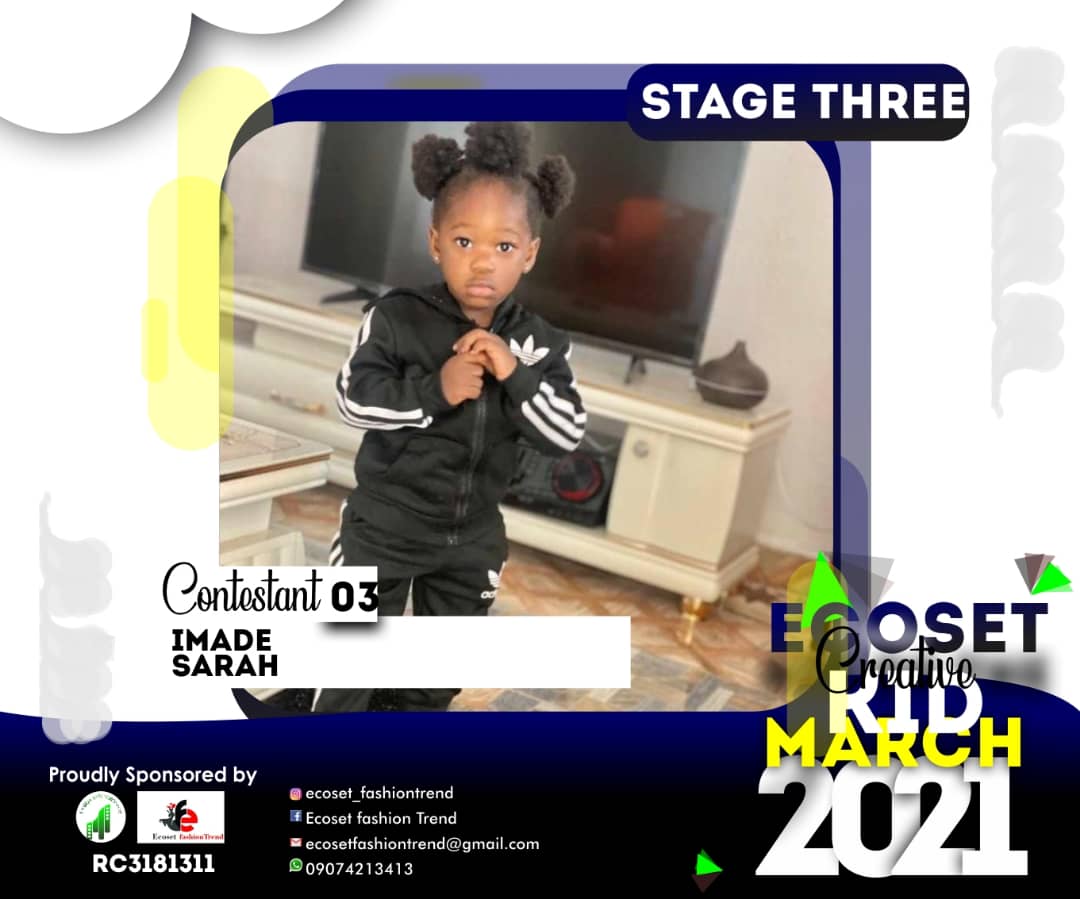 Vote IMADE SARAH in CREATIVE KIDS OF MARCH PHOTO CONTEST Voting Contest @ Fetem.com.ng