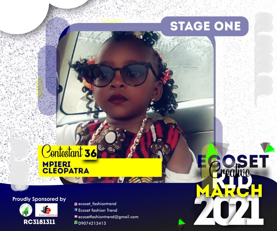 Vote MPIERI CLEOPATRA in CREATIVE KIDS OF MARCH PHOTO CONTEST Voting Contest @ Fetem.com.ng