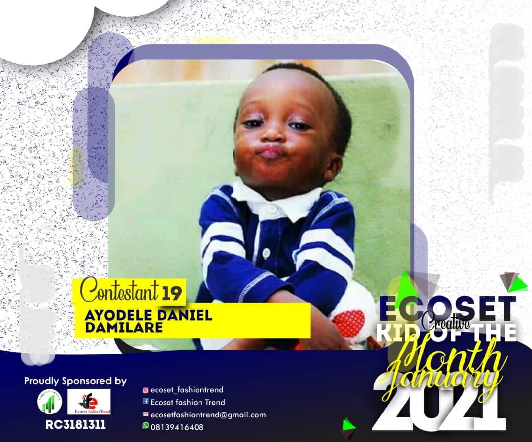 Vote Ayodele Daniel Damilare in CREATIVE KID OF THE MONTH JANUARY  ECOSET FASHIONTREND  STAGE 1 Voting Contest @ Fetem.com.ng