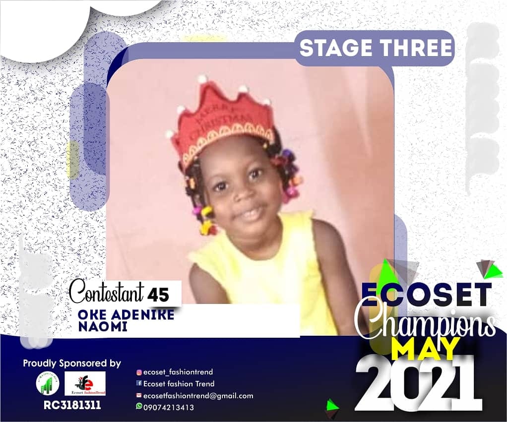 Vote OKE	ADENIKE NAOMI in CHAMPIONS KID OF MAY PHOTO CONTEST Voting Contest @ Fetem.com.ng