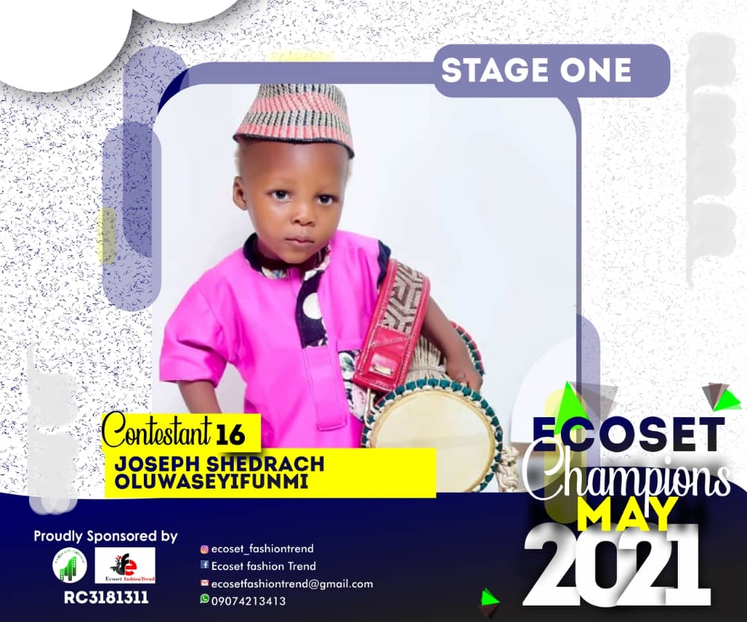 Vote JOSEPH	SHEDRACH OLUWASEYIFUNMI in CHAMPIONS KID OF MAY PHOTO CONTEST Voting Contest @ Fetem.com.ng