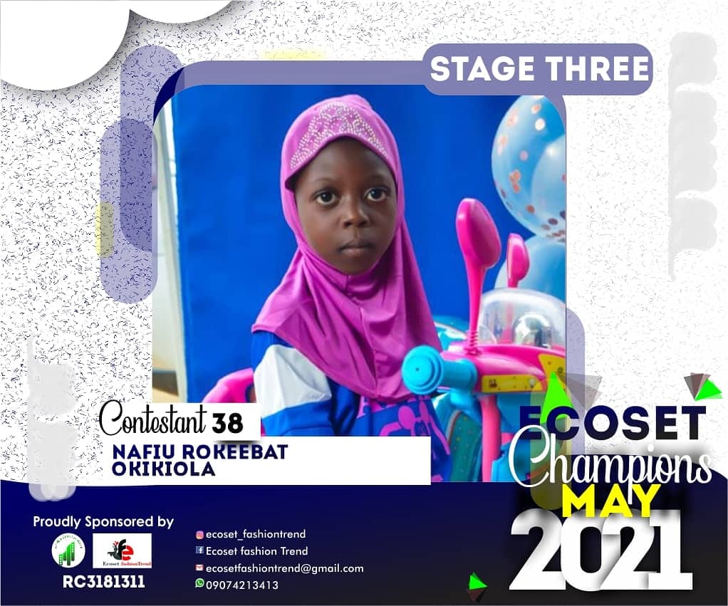 Vote NAFIU ROKEEBAT. OKIKIOLA in CHAMPIONS KID OF MAY PHOTO CONTEST Voting Contest @ Fetem.com.ng