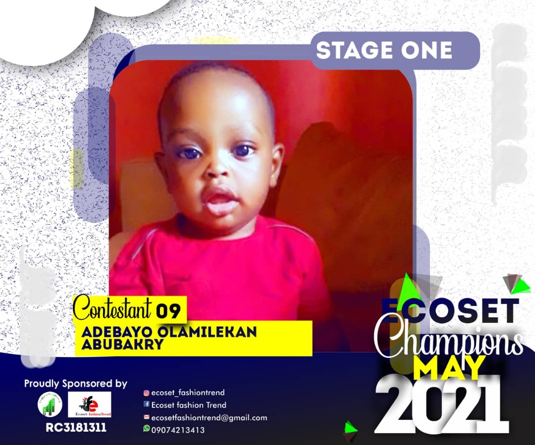 Vote ADEBAYO OLAMILEKAN	ABUBAKRY in CHAMPIONS KID OF MAY PHOTO CONTEST Voting Contest @ Fetem.com.ng