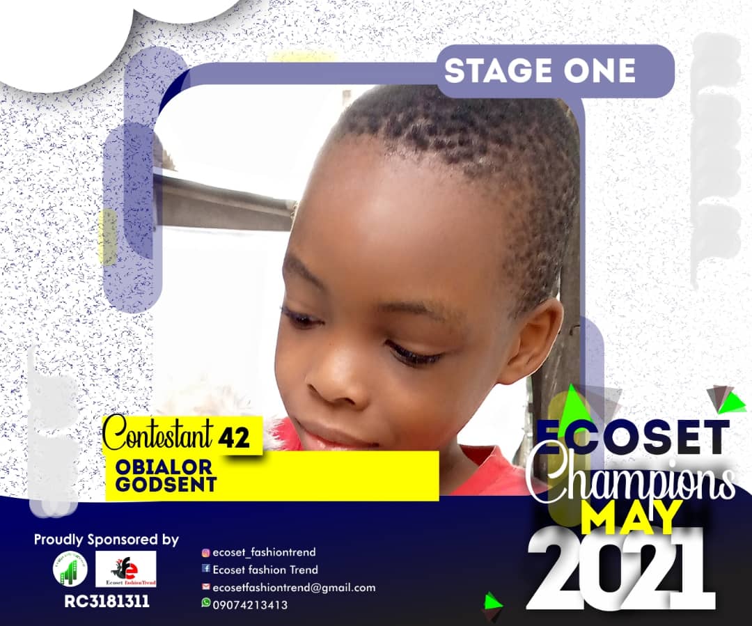 Vote OBIALOR GODSENT in CHAMPIONS KID OF MAY PHOTO CONTEST Voting Contest @ Fetem.com.ng