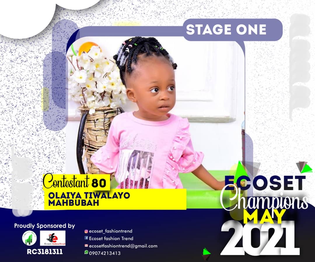 Vote OLAIYA	TIWALAYO MAHBUBAH in CHAMPIONS KID OF MAY PHOTO CONTEST Voting Contest @ Fetem.com.ng