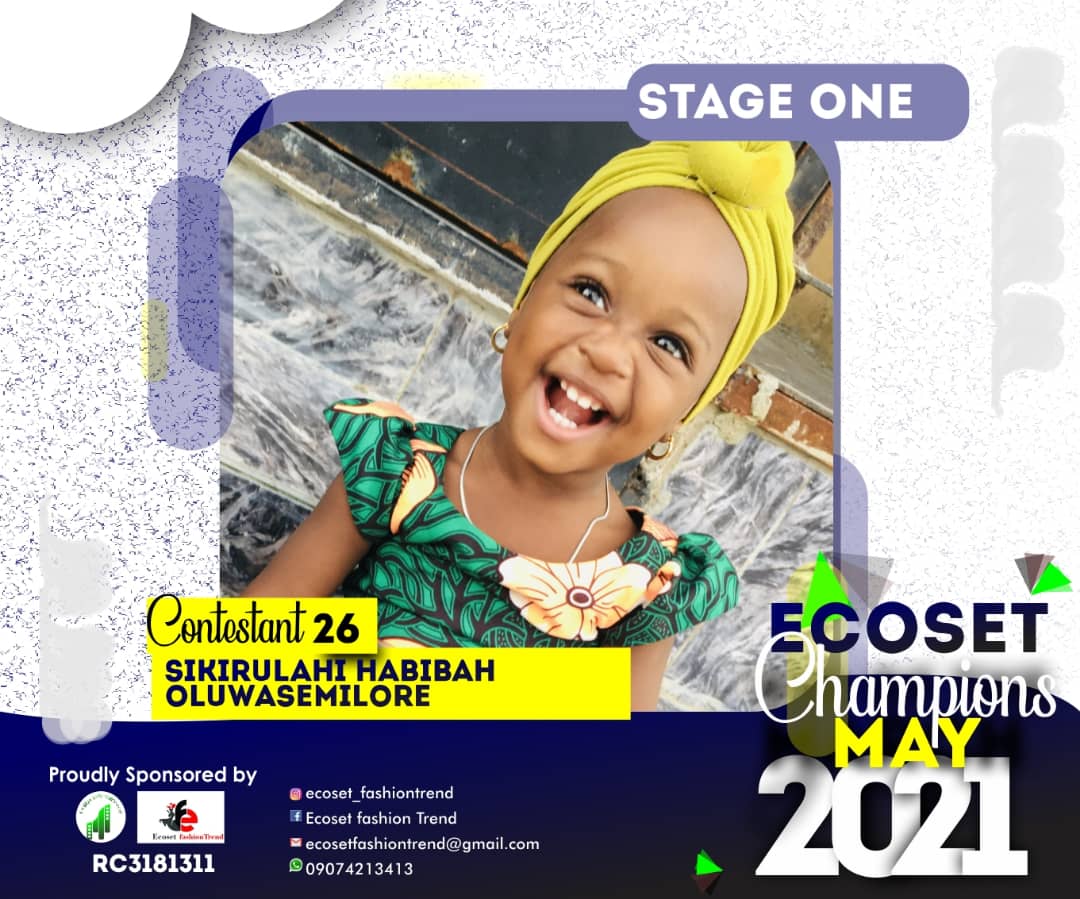 Vote SIKIRULAHI	HABIBAH OLUWASEMILORE in CHAMPIONS KID OF MAY PHOTO CONTEST Voting Contest @ Fetem.com.ng