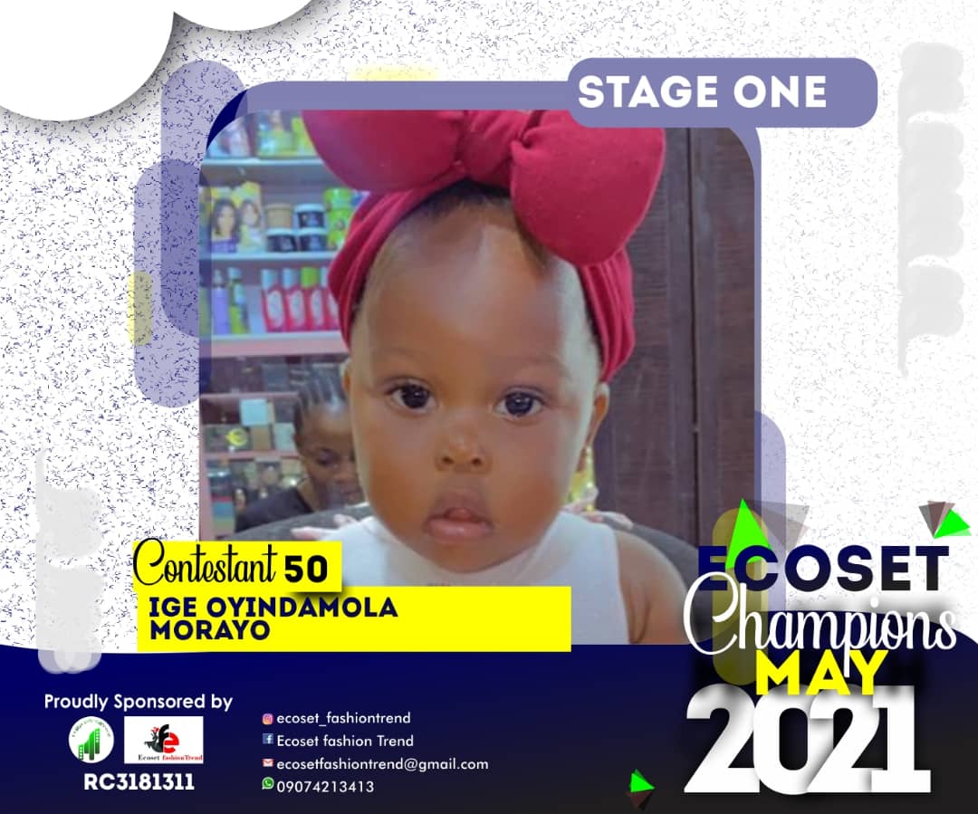 Vote IGE	OYINDAMOLA MORAYO in CHAMPIONS KID OF MAY PHOTO CONTEST Voting Contest @ Fetem.com.ng